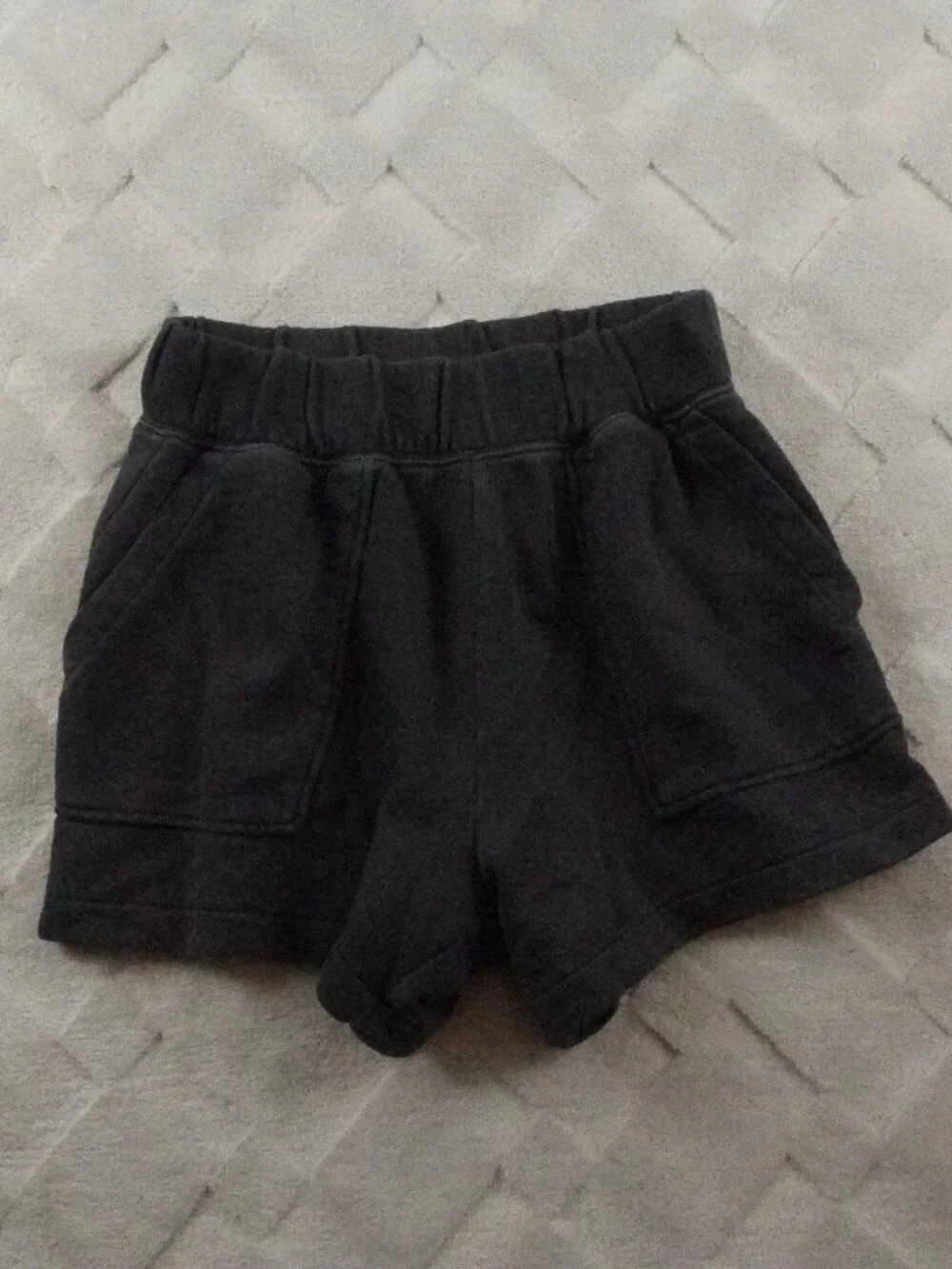 aerie High Rise Sweat Shorts Womens Small Baggy Washed Out Fadded Athleisure